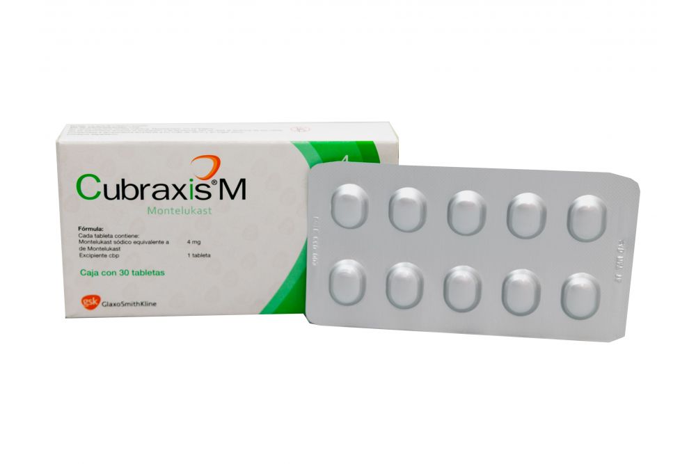 Cubraxis M 4 mg Caja Con 30 Tabletas
