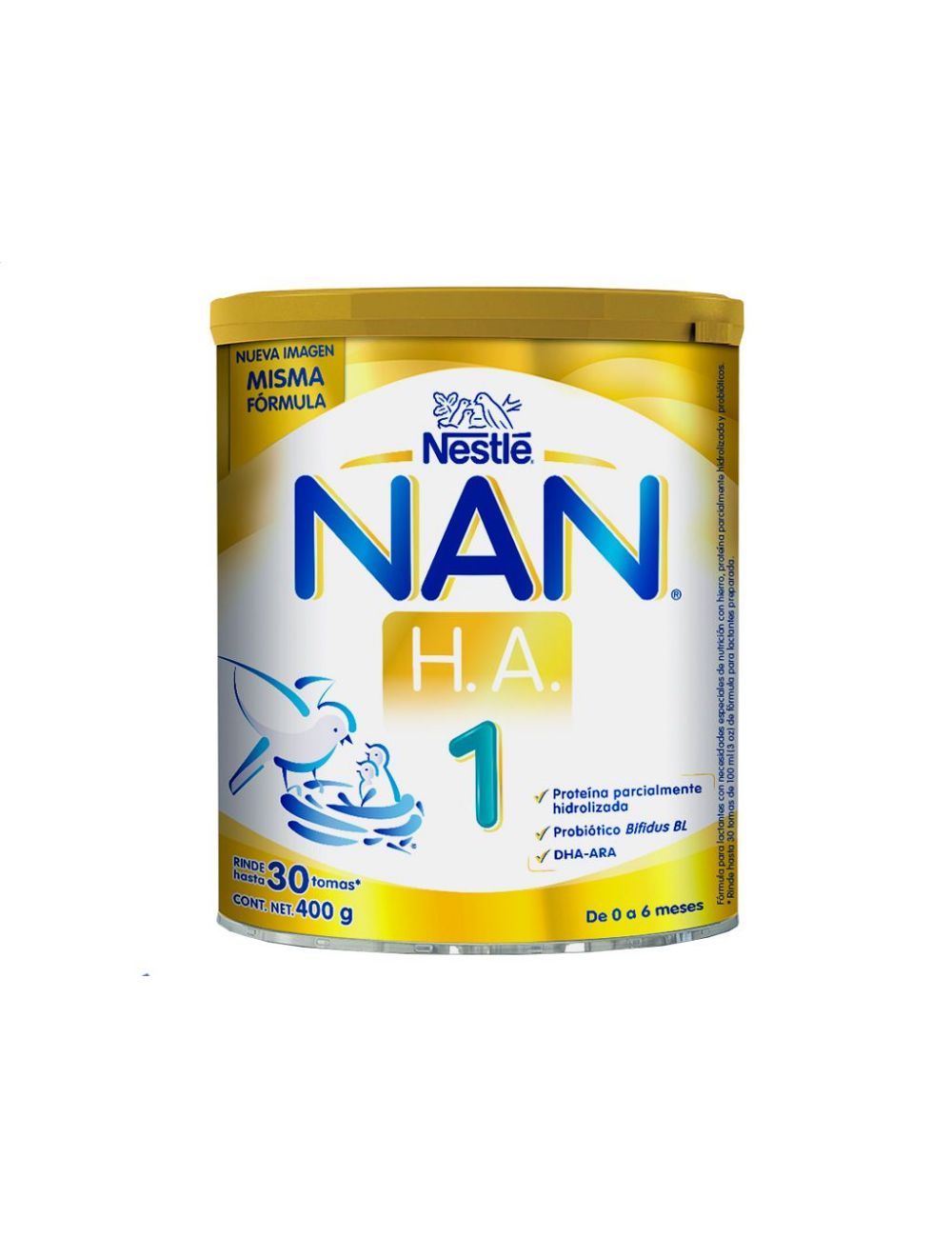 No NAN H.A.1 0-6 Meses Lata Con 400 g