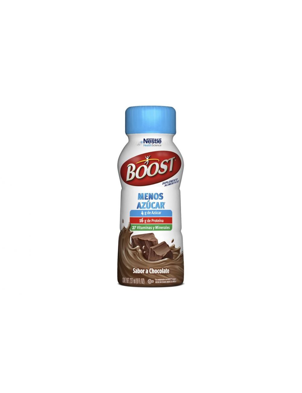 Boost Menos Azúcar Sabor Chocolate Botella Con 237 mL