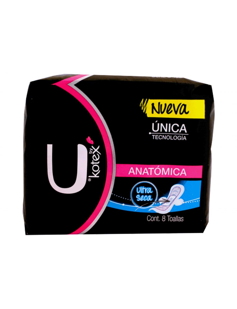 Toallas Kotex Unika Empaque Con 8 Unidades Con Alas