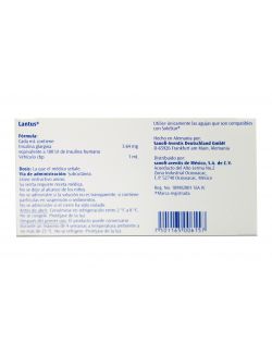 Lantus Solución Inyectable Caja Con 5 Cartuchos Con 3 mL - RX3