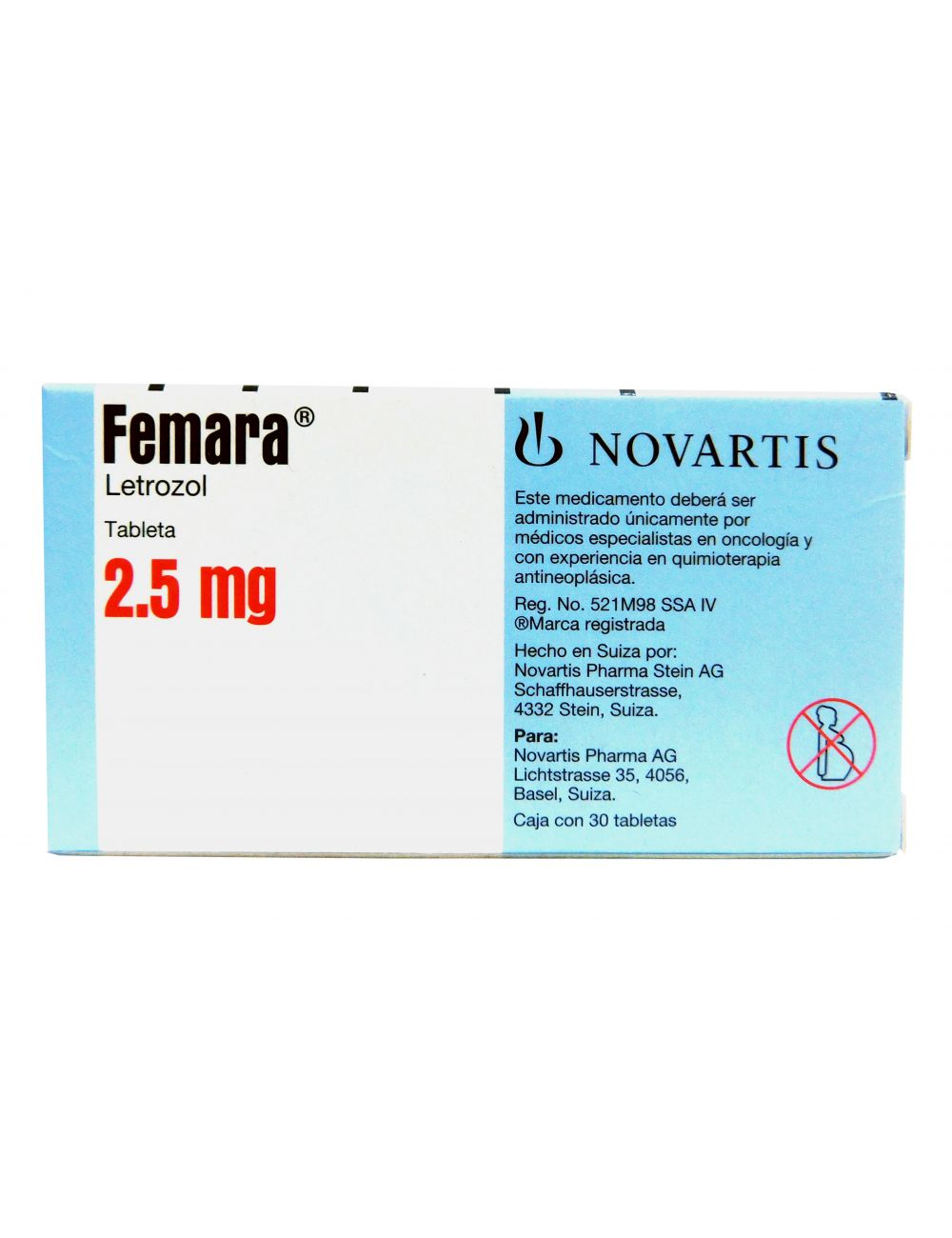 Femara® 2.5 mg (Letrozol) - 30 Tabletas - Novartis