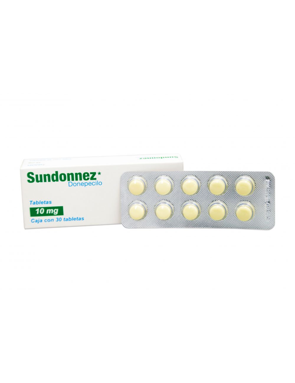 Sundonnez 10 mg (Donepecilo) - Caja con 30 Tabletas - Sun Pharma