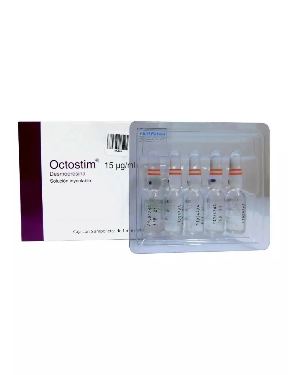 Octostim® 15 µg/ml (Desmopresina) - 5 Ampolletas - Ferring- RX3