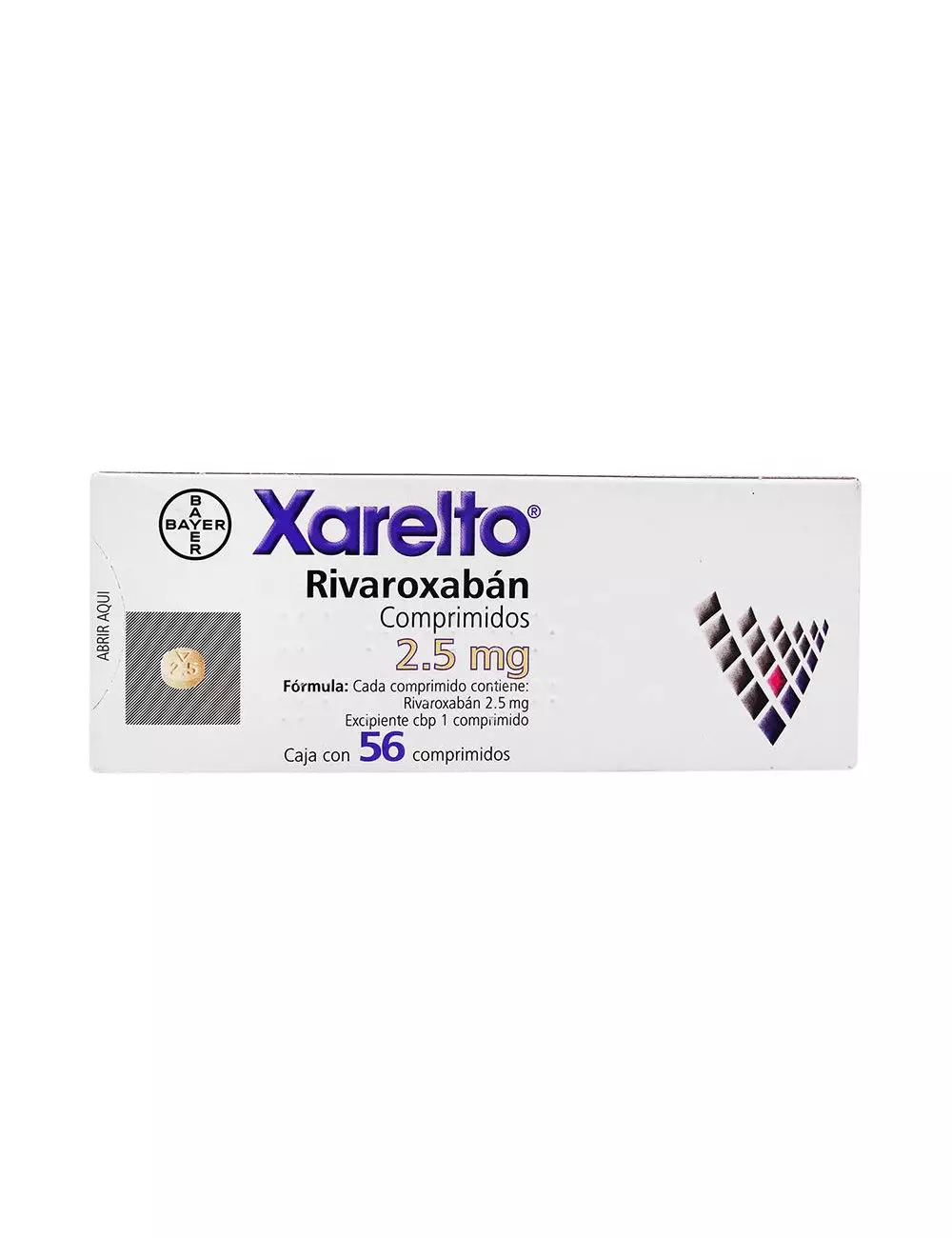 Xarelto 2.5 mg Caja Con 56 Comprimidos - RX