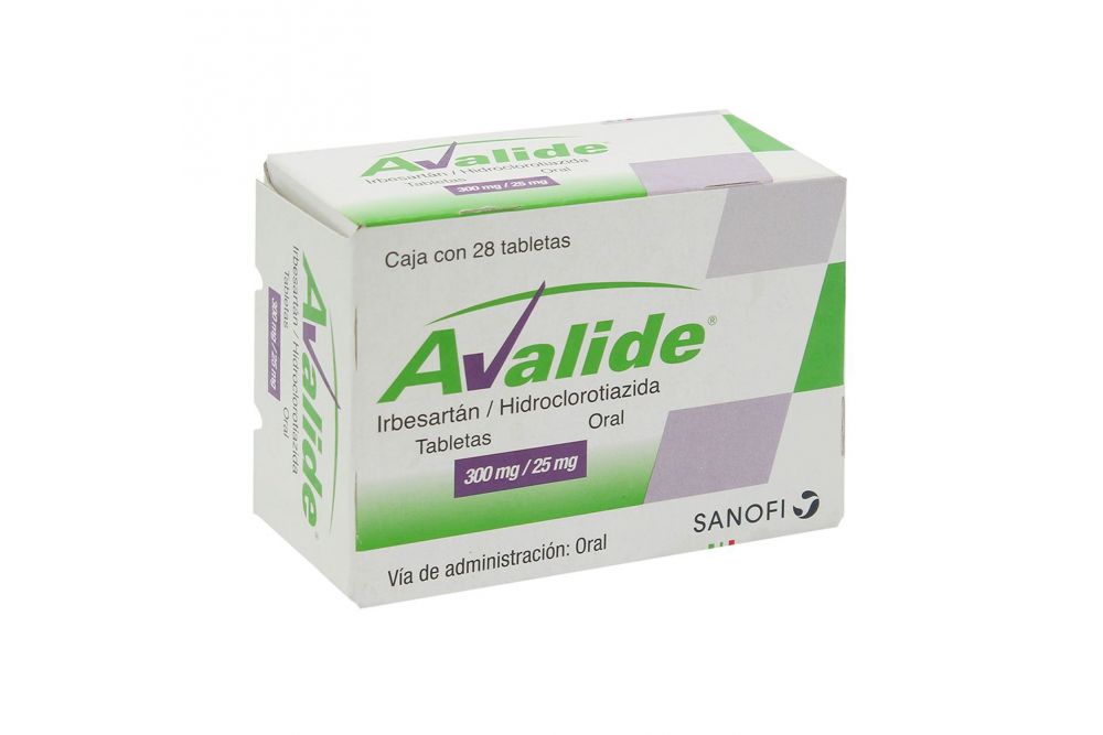 Avalide 300 mg / 25 mg Caja Con 28 Tabletas