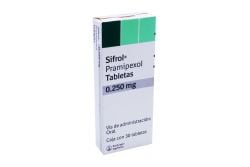 Sifrol 0.250 mg Caja Con 30 Tabletas