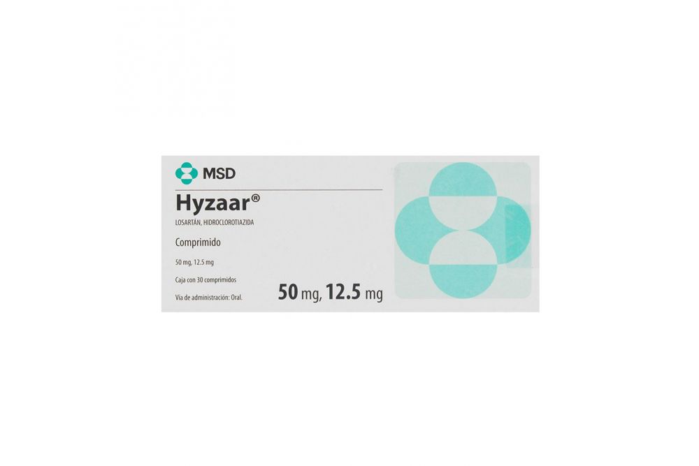 Hyzaar 50 mg Caja Con 30 Comprimidos