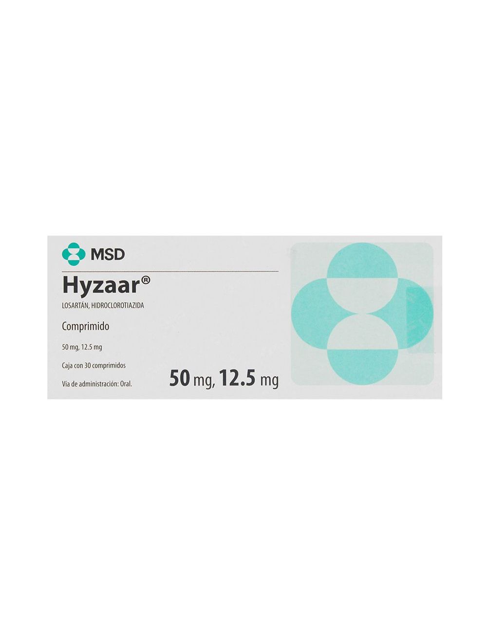 Hyzaar 50 mg / 12.5 mg  Caja Con 30 Comprimidos