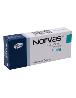 NORVAS® 10 mg - 20 Tabletas | Amlodipino | Pfizer