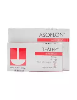 Tealep 5 mg + Asoflon 0.4 mg 2 Cajas Con 30 Comprimidos