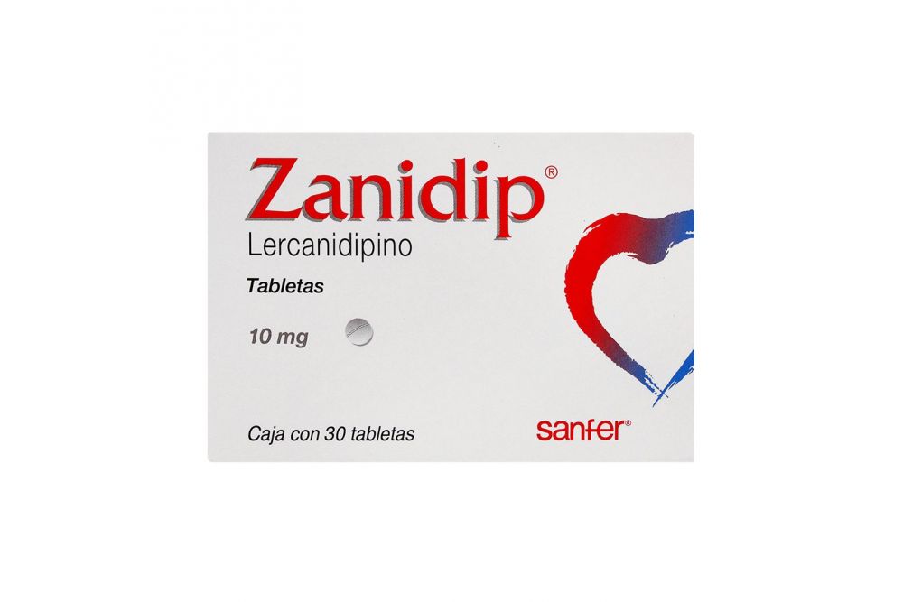 Zanidip 10 mg Caja Con 30 Tabletas