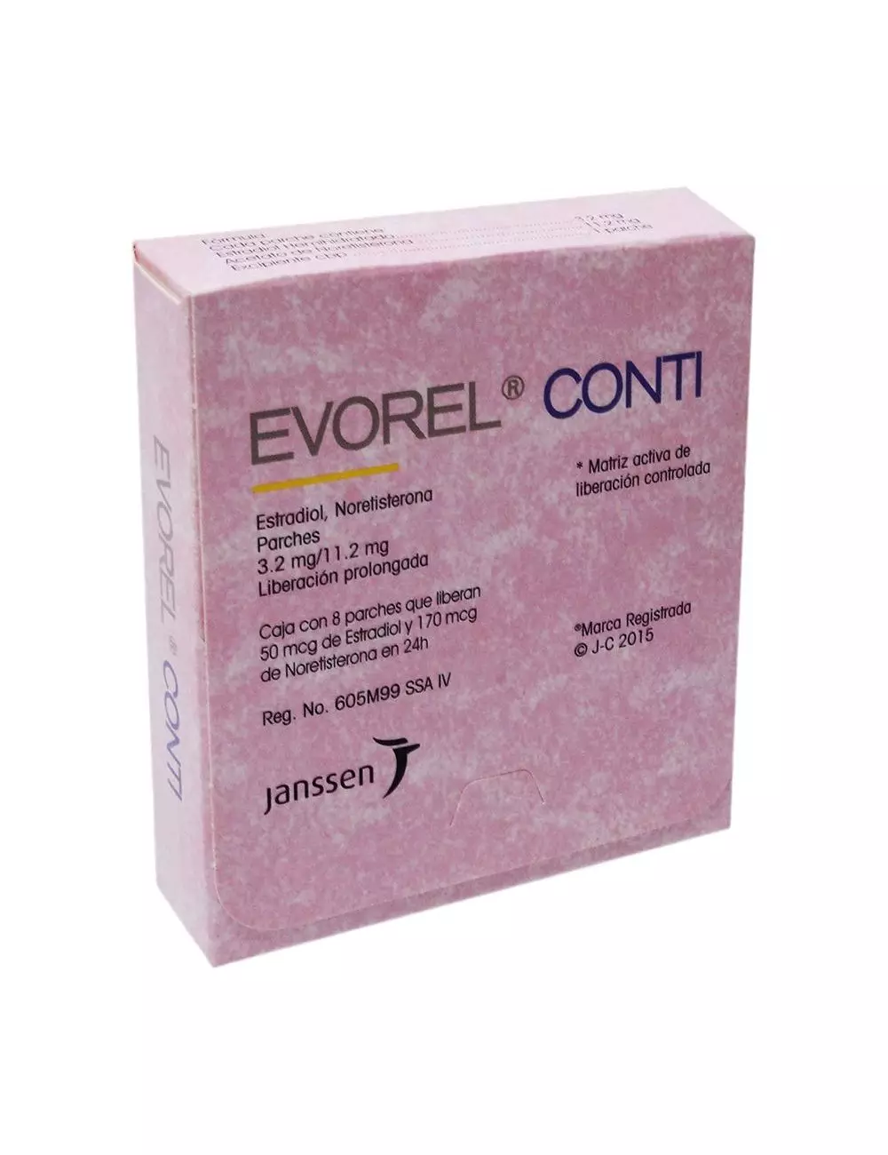 Evorel Conti Caja Con 8 Parches De Matriz Activa De Liberación Controlada