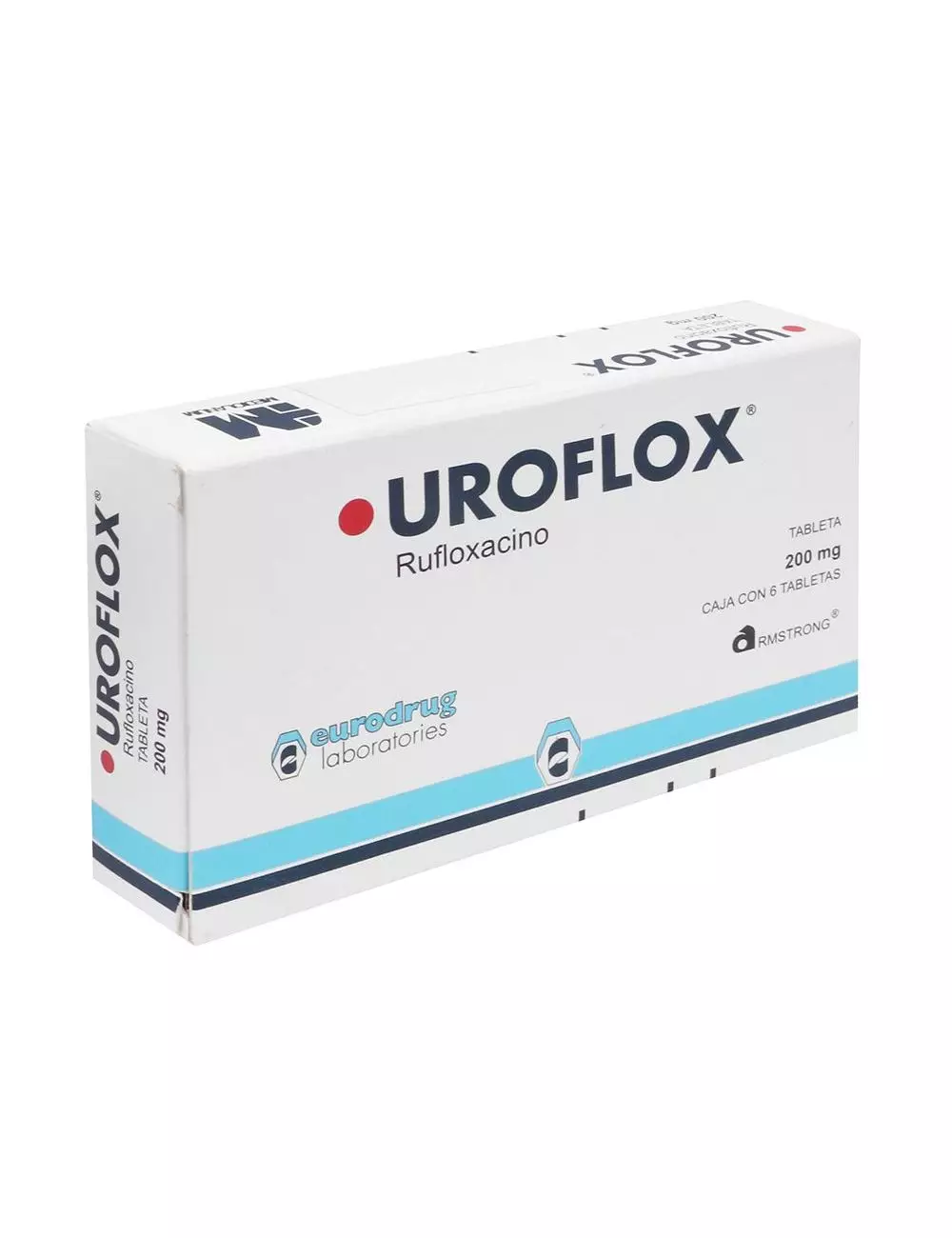 Uroflox® 200 mg - Caja con 6 Tabletas | Rufloxacino | Laboratorio Armstrong-RX2