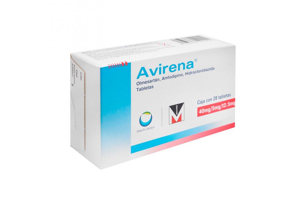 Avirena 40 mg / 5 mg / 12.5 mg Caja Con 28 Tabletas