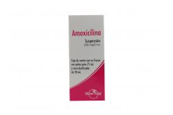 Amoxicilina Suspensión 250 mg / 5 mL Caja Con Frasco Con 75 mL - RX2