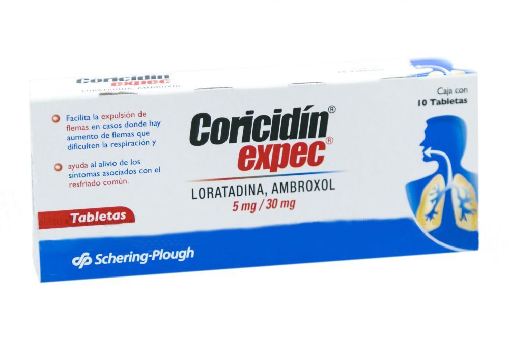 Coricidin Expec 5 mg / 30 mg Caja Con 10 Tabletas