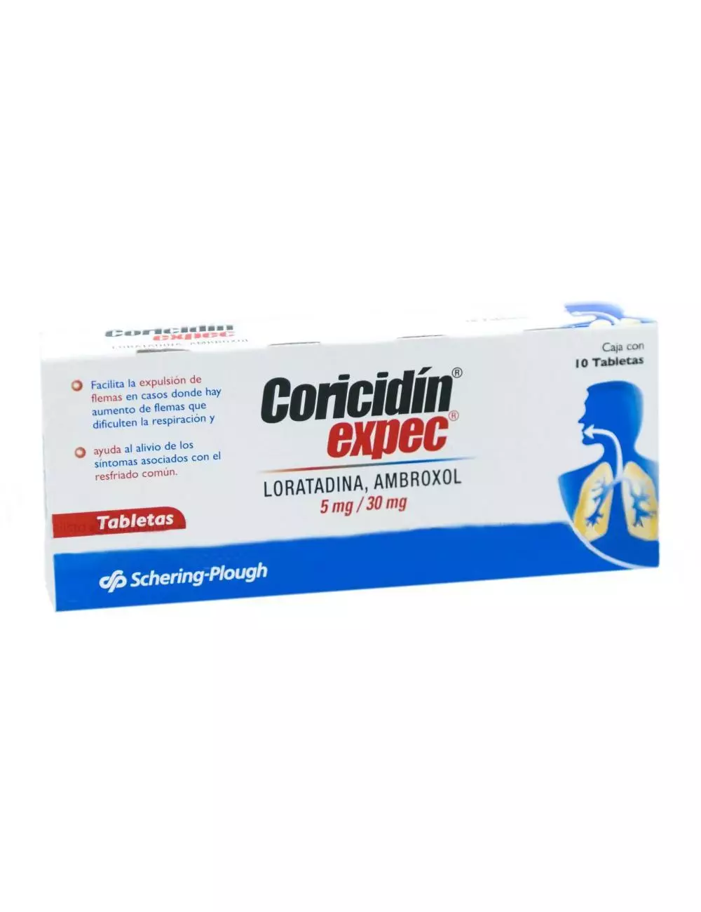 Coricidin Expec 5 mg / 30 mg Caja Con 10 Tabletas