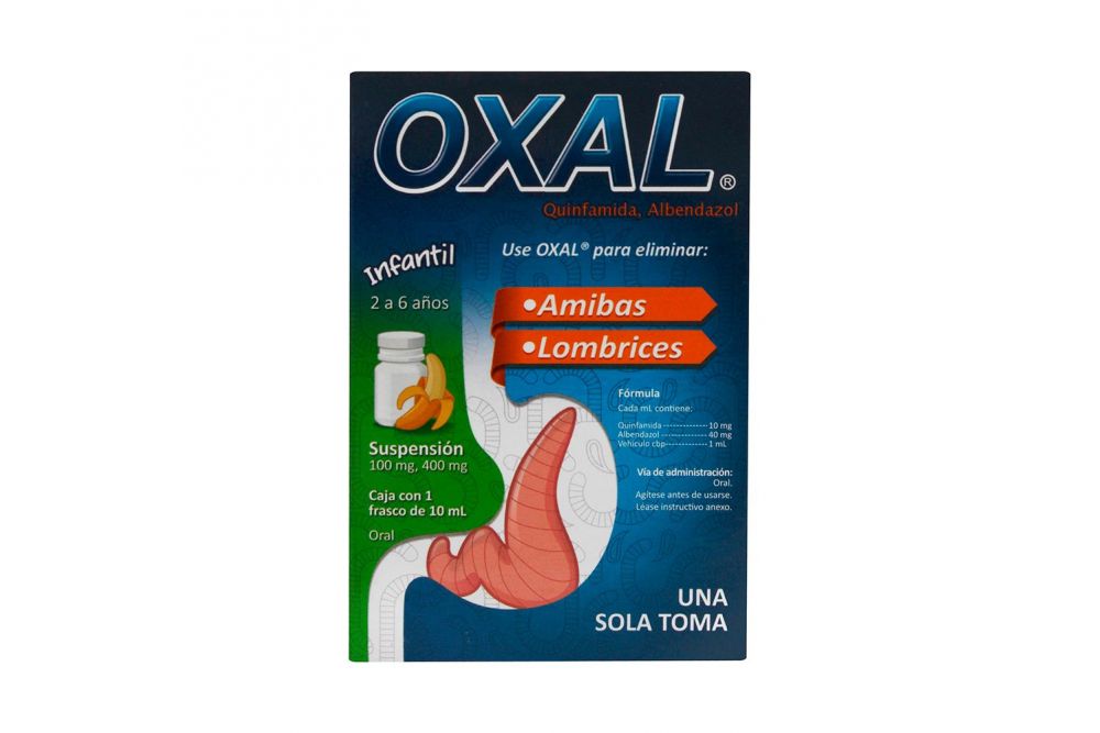Oxal Suspensión Infantil 100 mg/ 400 mg Caja Con Frasco Con 10 mL