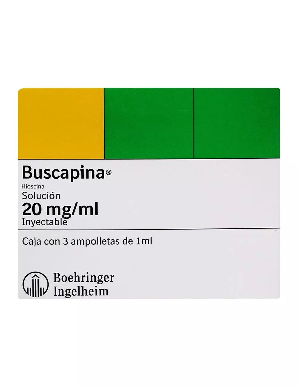 Buscapina 20 mg / mL Caja Con 3 Ampolletas De 1 mL