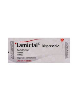 Lamictal Dispersable 100 mg Caja Con 14 Tabletas Sabor Grosella
