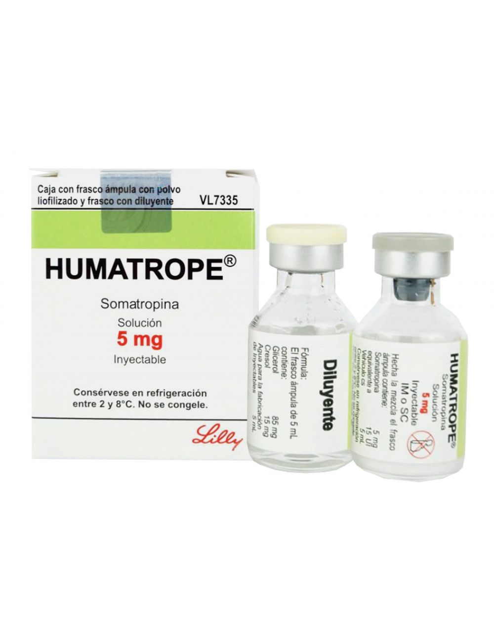 Humatrope 5 mg Solución Inyectable Caja con Frasco Ámpula Con 5 mL - RX3