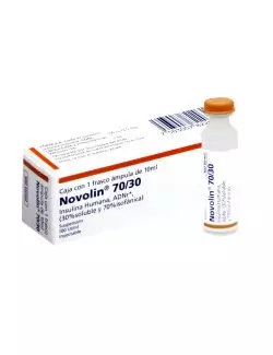 Novolin 70/30 100 UI / ml Suspensión Inyectable Caja Con Frasco Ámpula con 10 ml - RX3