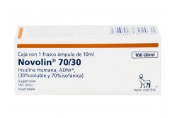 Novolin 70/30 100 UI / ml Suspensión Inyectable Caja Con Frasco Ámpula con 10 ml - RX3