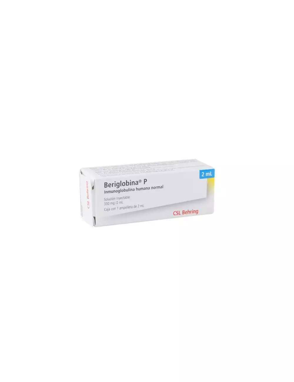 Beriglobina-P 330 mg Ampolleta Con 2 mL RX3