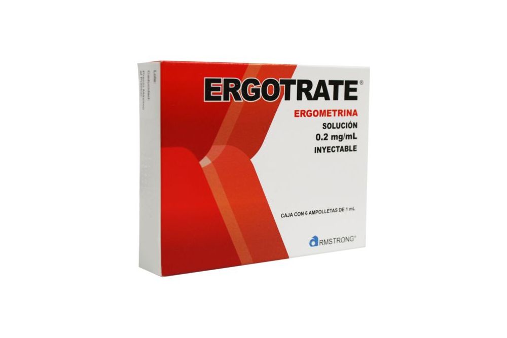 Ergotrate 0.2 mg / mL Caja Con 6 Ampolletas de 1 mL - RX1- RX3