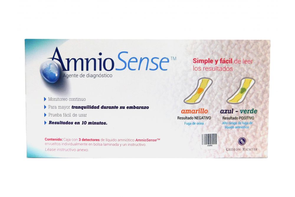 AmnioSense Caja Con 3 Detectores De Líquido Amniótico