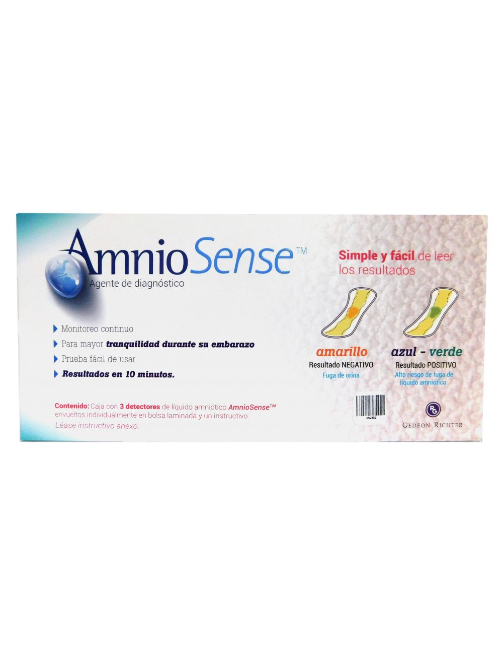 AmnioSense Caja Con 3 Detectores De Líquido Amniótico