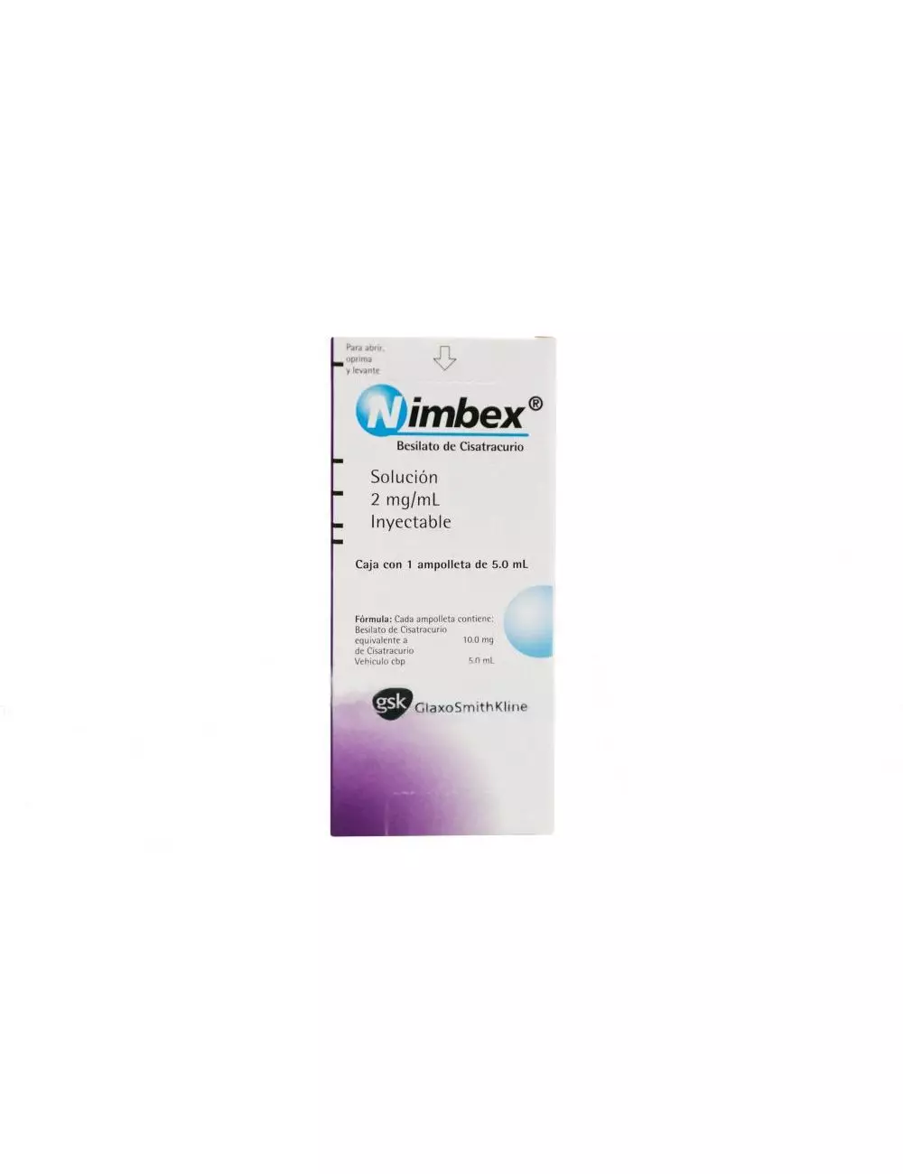 Nimbex 2 mg/mL Caja Con 1 Ampolleta RX3