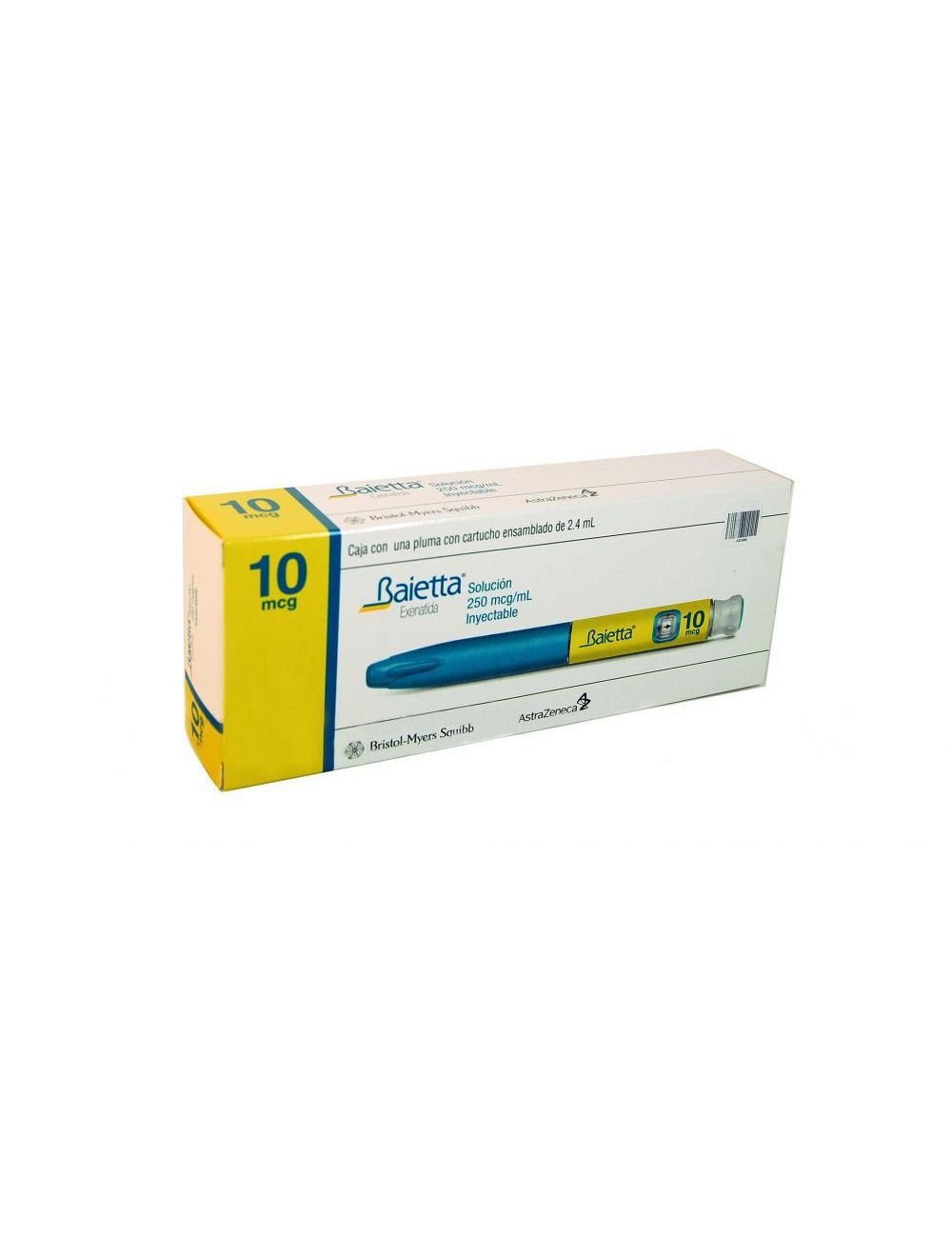 Baietta 10 mcg Solución Inyectable 250 mcg / mL Caja Con 1 Pluma RX3