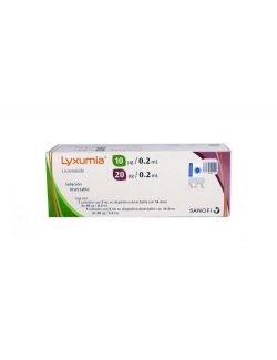 Lyxumia® 10 µg + 20 µg/0.2 ml (Lixisenatida) - 2 Cartuchos - Sanofi RX3