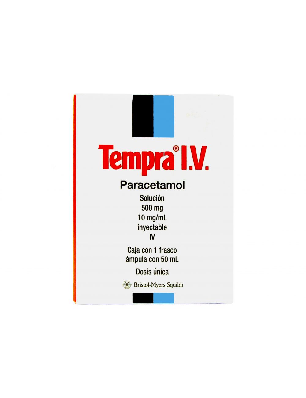 Tempra I.V 500 mg/10mg/mL Caja Con 1 Frasco Ámpula Con 50 mL