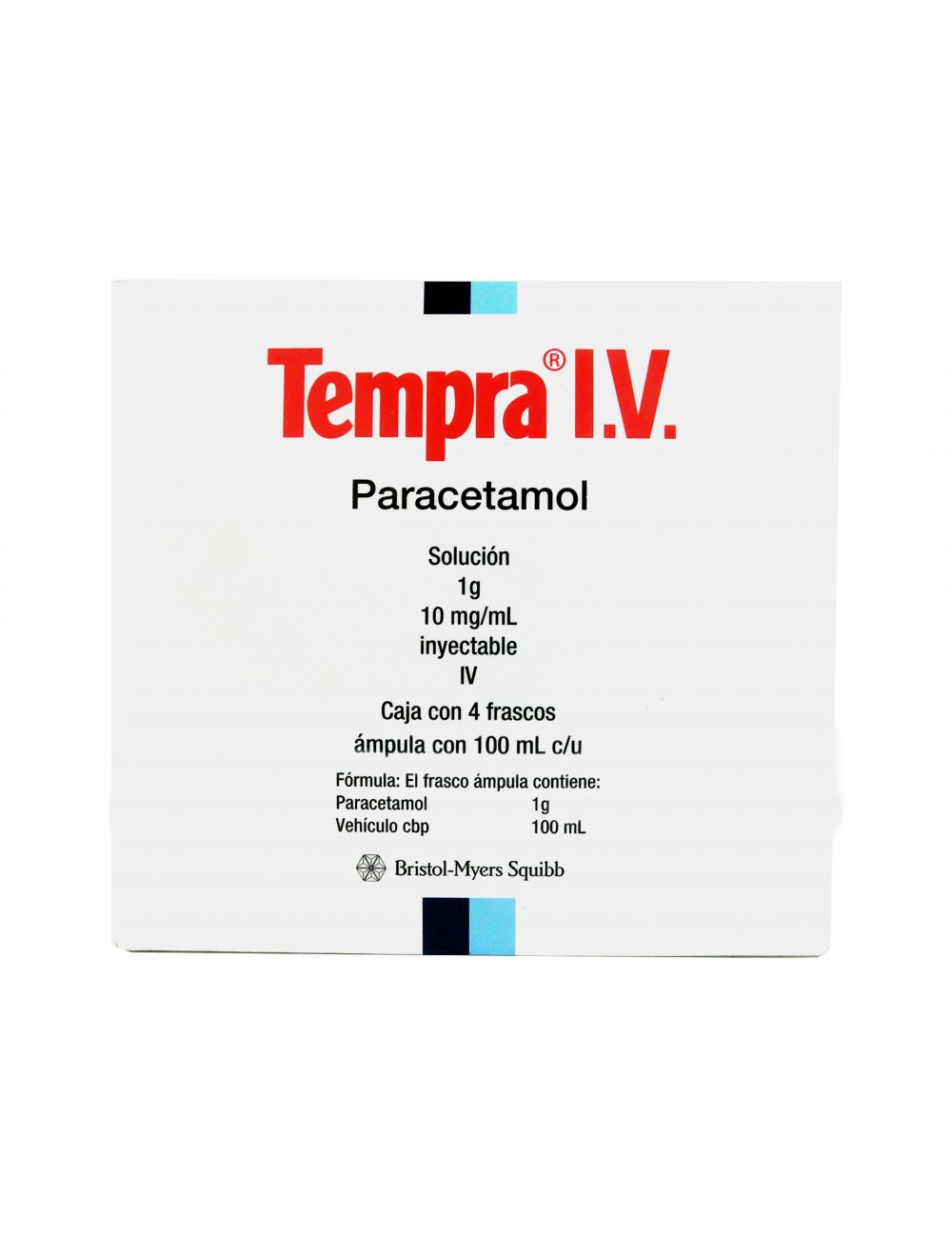 Tempra IV 1 g Solución Inyectable Caja Con 4 Frascos Ámpula Con 100 mL