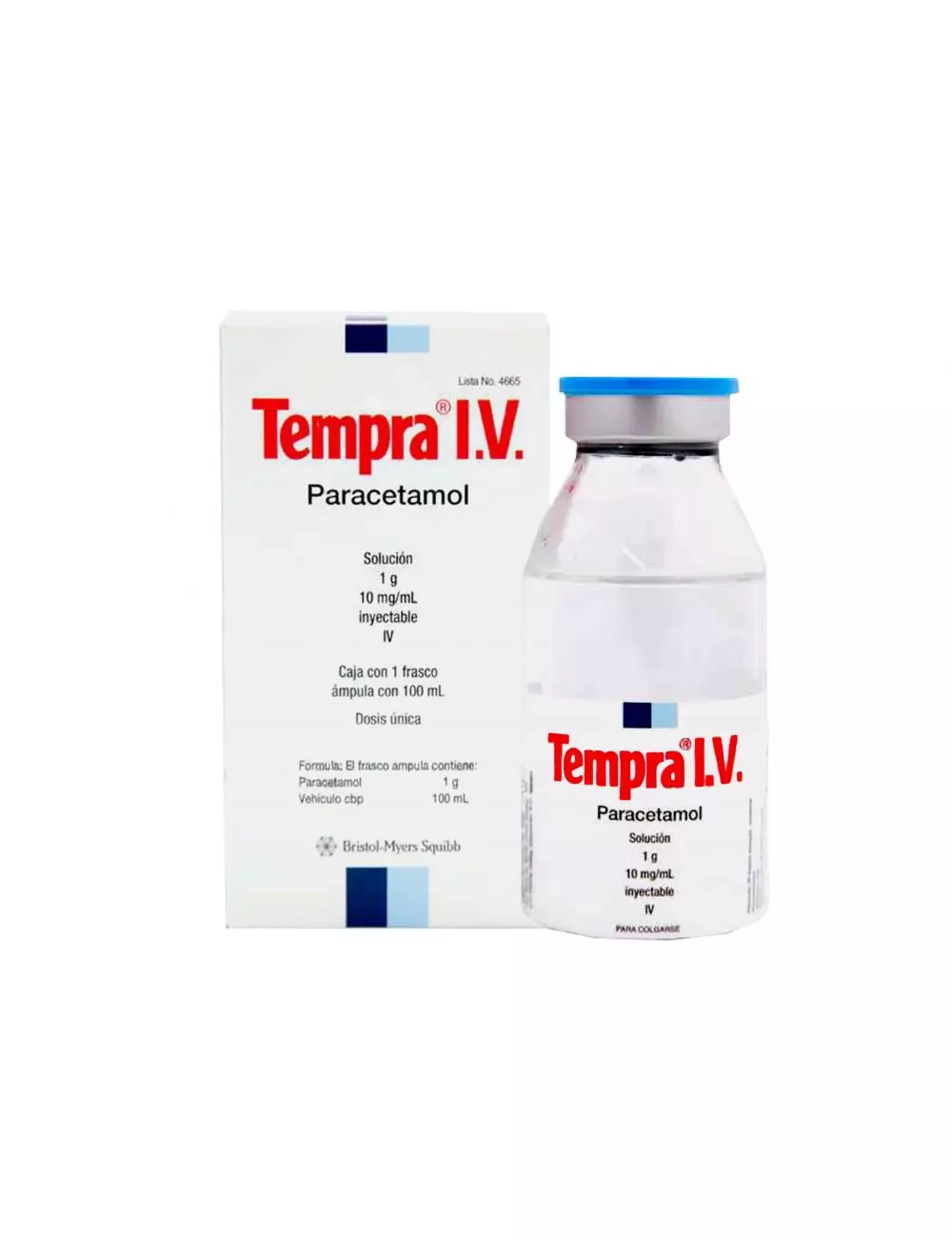 Tempra IV 1g 10mg/mL Caja Con Frasco Ámpula Con 100 mL