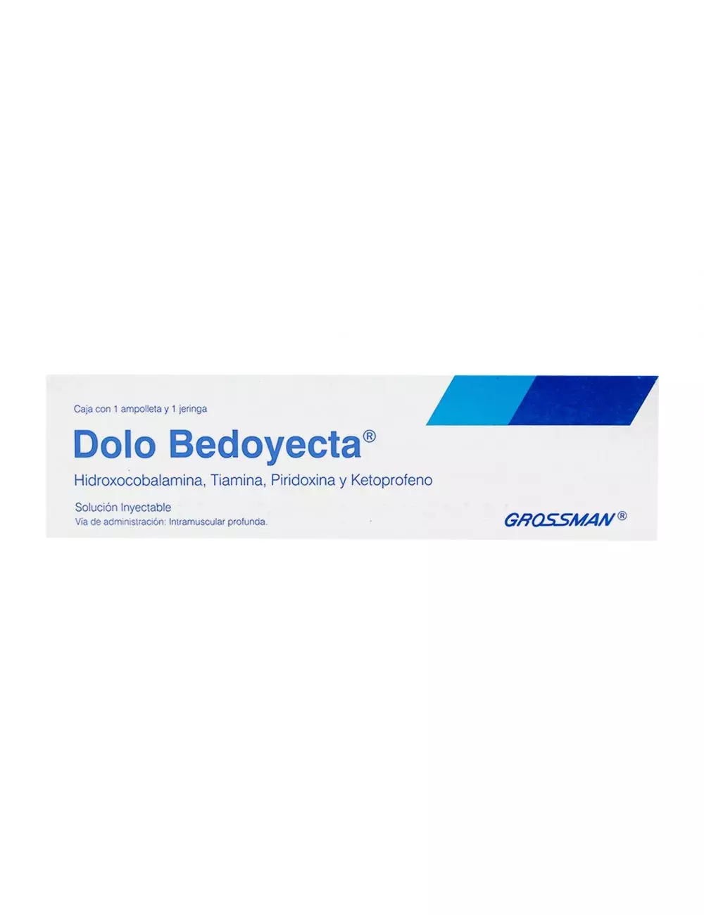 Dolo Bedoyecta IM 100 mg / 5000 Mcg / 50 mg / 25 mg Caja Con Ampolleta y Jeringa