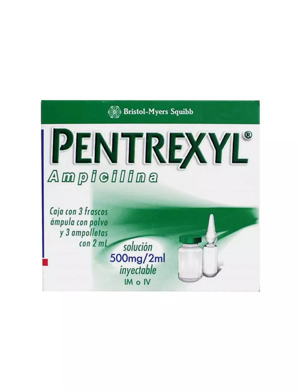 Pentrexyl Inyectable 500 mg Caja Con 3 Ampolletas Con 2 mL Cada Una RX2