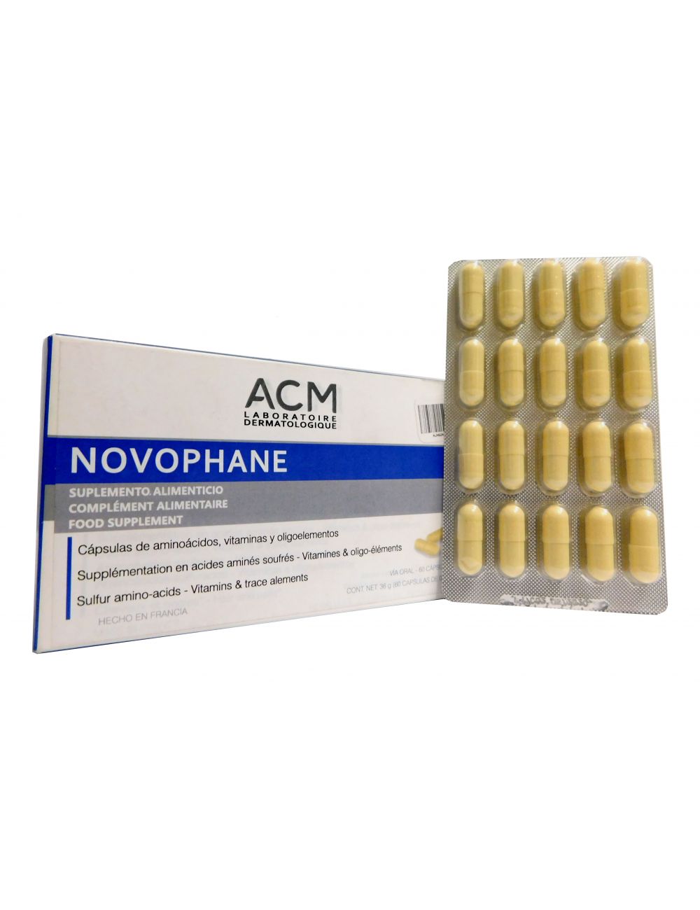 Novophane 36 g Caja Con 60 Cápsulas de 0.6 g