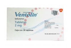 Ventolin 2mg Caja Con 30 Tabletas
