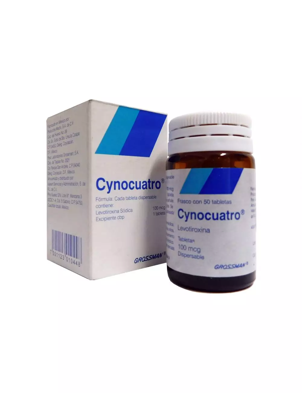 Cynocuatro 100 Mcg Caja Con Frasco Con 50 Tabletas