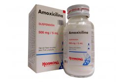 Amoxicilina Suspensión 500 mg / 5 mL Caja Con Frasco Con 75 mL - RX2