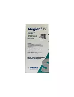 Megion I.V 500 mg Solución Inyectable Con 1 Frasco Ámpula –RX2