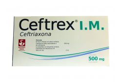 Ceftrex IM 500 mg Caja Con 1 Frasco Ámpula y Jeringa RX2
