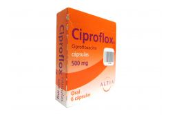 Ciproflox 500 mg Caja Con 6 Cápsulas-RX2