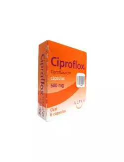 Ciproflox 500 mg Caja Con 6 Cápsulas-RX2