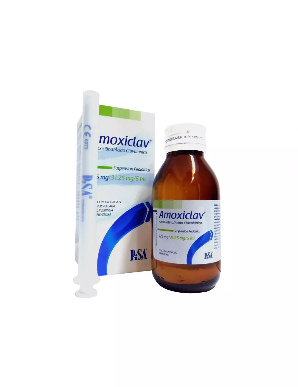 Amoxiclav Suspensión Pediátrica 125 mg/31.25 mg/5 mL Caja Con Frasco RX2