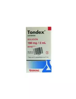 Tondex 160 mg  Solución Inyectable Caja Con 2 Ampolletas -RX2